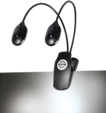 K&M 12240-000-55 Music Stand Light Twin Head 0