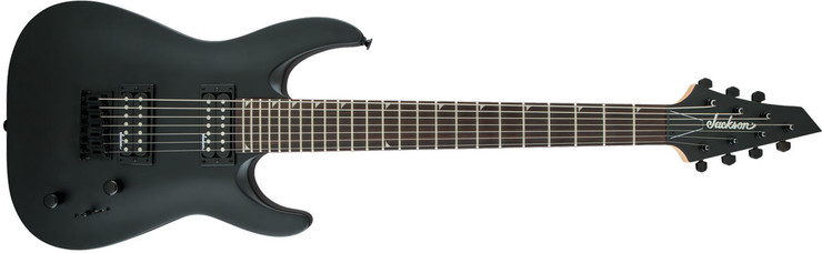 Jackson JS22-7 Dinky Arch Top Amaranth Satin Black 0