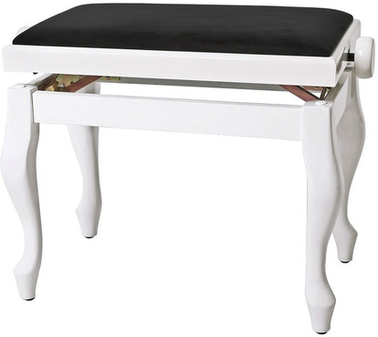 Gewa 130350 Piano Bench Deluxe Classic White High Gloss 0