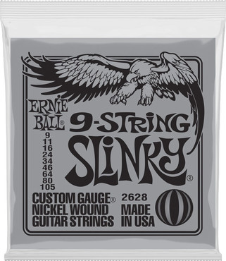 Ernie Ball 2628 Nickel Wound 9-String Slinky (9-105) 0