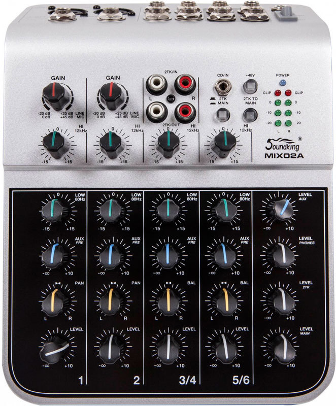 Soundking MIX02A микшер, 2 XLR, 2 стерео входа купить в Москве в ...