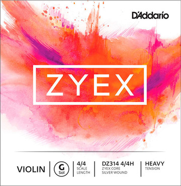 D'Addario DZ314 4/4H Zyex Violin Single G String 4/4 Heavy Tension 0