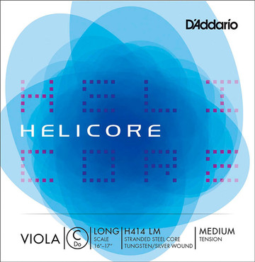 D'Addario H414 LM Helicore Viola Single C String Long Scale Medium Tension 0