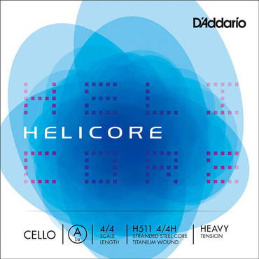 D'Addario H511 4/4H Helicore Cello Single A String 4/4 Heavy Tension 0
