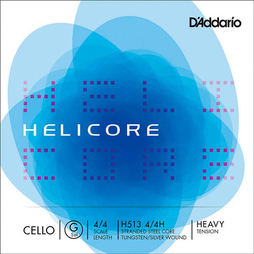 D'Addario H513 4/4H Helicore Cello Single G String 4/4 Heavy Tension 0