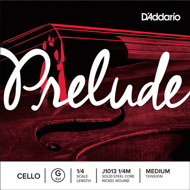 D'Addario J1013 1/2M Prelude Cello Single G String 1/2 Medium Tension 0
