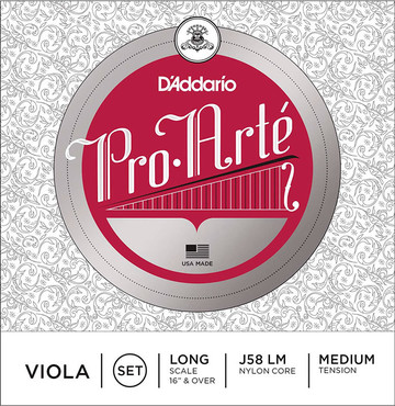 D'Addario J58 LM Pro-Arte Viola Long Scale Medium Tension 0