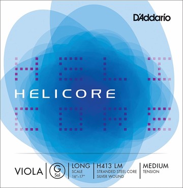D'Addario H413 LM Helicore Viola Single G String Long Scale Medium Tension 0