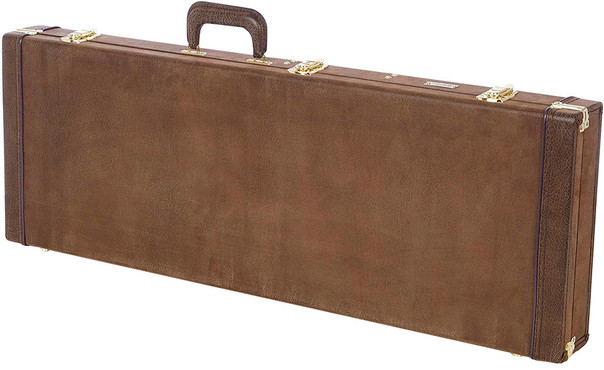 Gator GW-ELECT-VIN Deluxe Wood Electric Guitar Case Vintage Brown 0