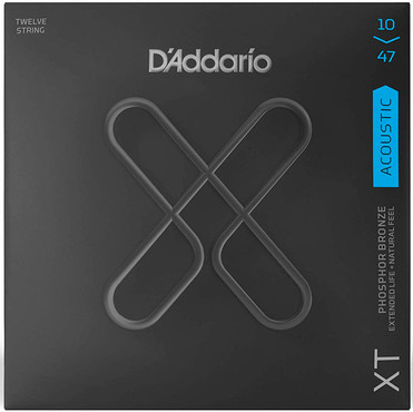 D'Addario XTAPB1047-12 XT Acoustic Phosphor Bronze Light 12 String (10-47) 1