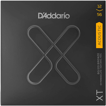 D'Addario XTABR1256 XT Acoustic 80/20 Bronze Light Top Heavy Bottom (12-56) 0