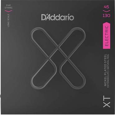 D'Addario XTB45130 XT Bass Nickel Plated Steel Regular Light 5 String (45-130) 0