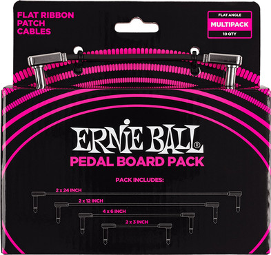 Ernie Ball 6224 Flat Ribbon Patch Cable Multi-Pack 0
