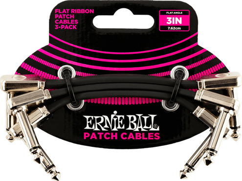 Ernie Ball 6220 Flat Ribbon Patch Cable 3-Pack 0