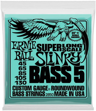 Ernie Ball 2850 Roundwound Bass 5 Slinky Super Long Scale (45-130) 0
