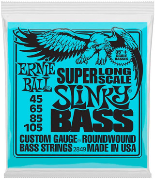Ernie Ball 2849 Roundwound Hybrid Slinky Bass Super Long Scale Slinky (45-105) 0