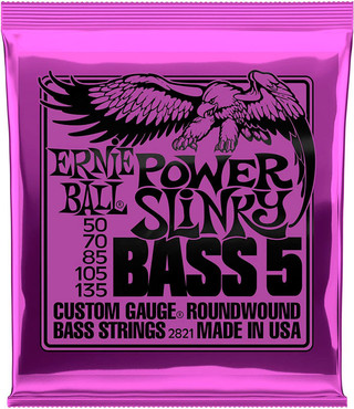 Ernie Ball 2821 Roundwound Bass 5 Power Slinky (50-135) 0