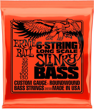 Ernie Ball 2838 Roundwound Bass 6 String Long Scale Slinky (32-130) 0