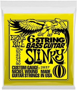 Ernie Ball 2837 Roundwound Bass 6 Slinky Short Scale 6 (20-90) 0