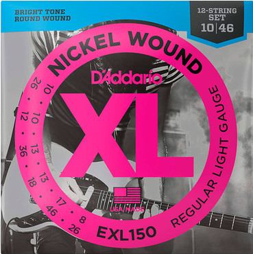 D'Addario EXL150 Nickel Wound 12-String Regular Light (10-46) 0