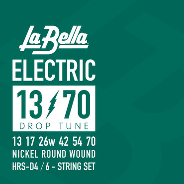 La Bella Hard Rockin' Steel Drop Six HRS-D4 (13-70) 0