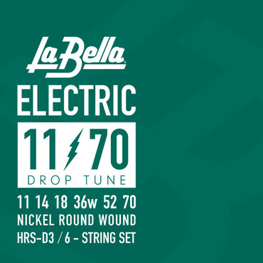 La Bella Hard Rockin' Steel Drop Six HRS-D3 (11-70) 0
