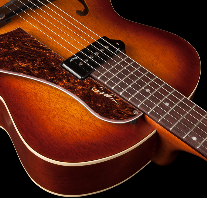 Godin 5th Avenue Kingpin P90 Cognac Burst полуакустическая гитара