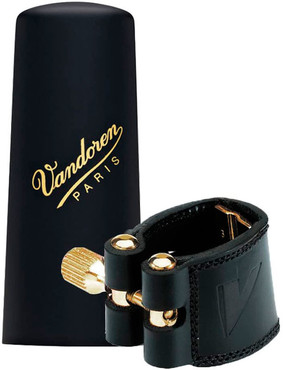 Vandoren LC28P Leather Ligature And Cap for Tenor Saxophone 0