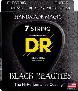 DR Black Beauties BKE7-10 Medium 7-String (10-56) 0