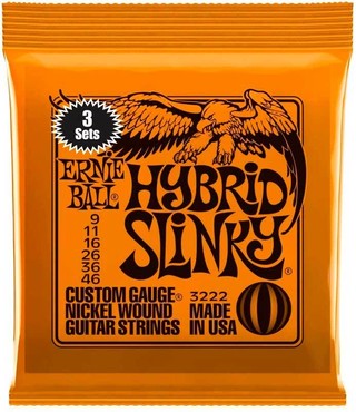 Ernie Ball 3222 Nickel Wound Hybrid Slinky (9-46) 0