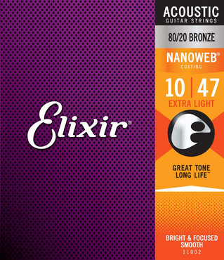 Elixir Nanoweb 80/20 Bronze 11002 Extra Light (10-47) 0