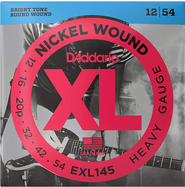 D'Addario EXL145 Nickel Wound Heavy Plain 3rd (12-54) 0
