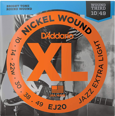 D'Addario EJ20 Nickel Wound Jazz Extra Light (10-49) 0