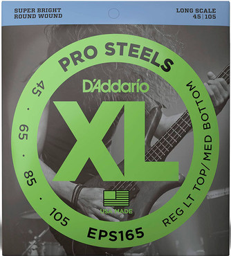 D'Addario EPS165 Bass ProSteels Custom Light (45-105) 0