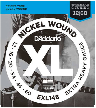 D'Addario EXL148 Nickel Wound Extra-Heavy (12-60) 0