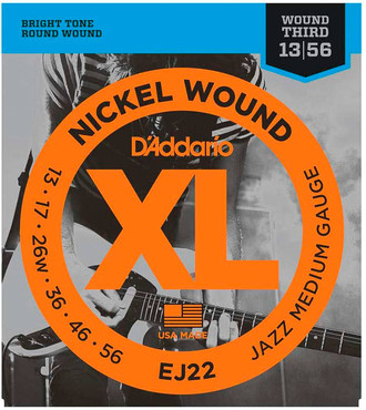 D'Addario EJ22 Nickel Wound Jazz Medium (13-56) 0