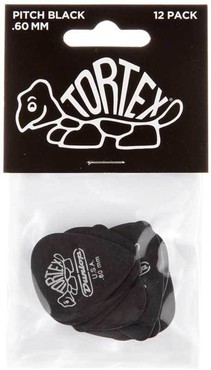Dunlop 488P060 Tortex Pitch Black 12 Pack 0