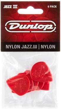 Dunlop 47P3N Nylon Jazz III Red 6 Pack 0