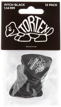 Dunlop 488P114 Tortex Pitch Black 12 pack 0