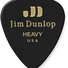 Dunlop 483P03HV Celluloid Black Pick Heavy 1