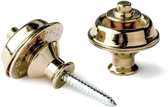 Dunlop SLS1032BR Straplok Dual Design Brass 0