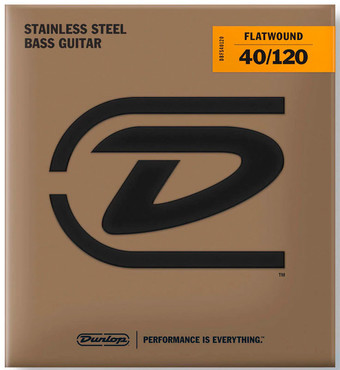 Dunlop DBFS40120 Flatwound Stainless Steel Long Scale (40-120) 0