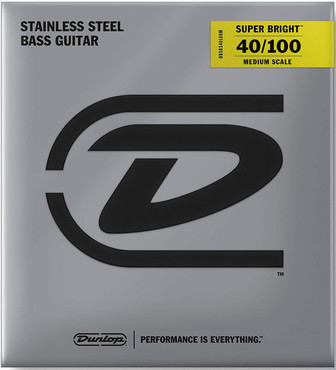 Dunlop DBSBS40100M Super Bright Stainless Steel Medium Scale (40-100) 0