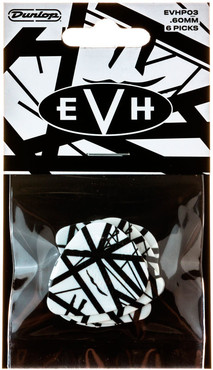 Dunlop EVHP03 Eddie Van Halen White With Black Stripes 0