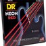 DR Bass Neon Red NRB5-45 Medium 5 String (45-125) 2