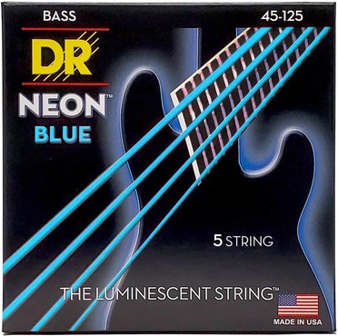 DR Bass Neon Blue NBB5-45 Medium 5 String (45-125) 0