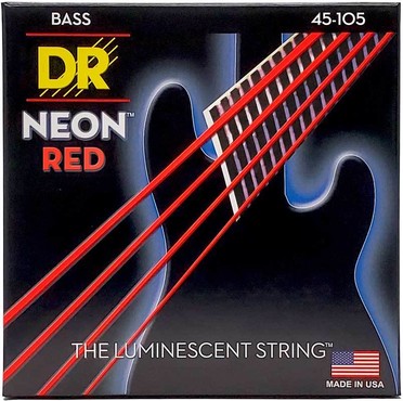 DR Bass Neon Red NRB-45 Medium (45-105) 0