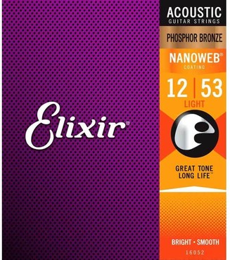 Elixir Nanoweb Phosphor Bronze 16052 Light (12-53) 0