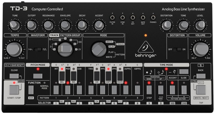Behringer TD-3-BK Analog Bass Line Synthesizer 0