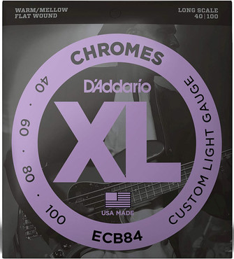 D'Addario ECB84 Chromes Custom Light Long Scale (40-100) 0